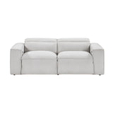 8414GRY-2PWH* (2)Power Double Reclining Love Seat with Power Headrests from Homelegance - Luna Furniture