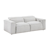8414GRY-2PWH* (2)Power Double Reclining Love Seat with Power Headrests from Homelegance - Luna Furniture