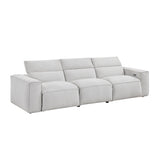 Phoebe Light Gray Power Double Reclining Sofa with Power Headrests from Homelegance - Luna Furniture