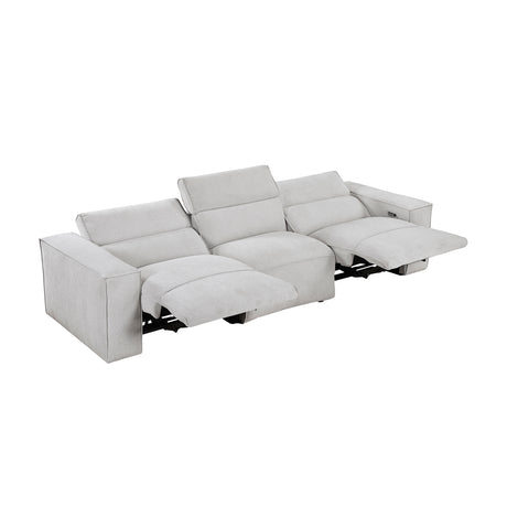 8414GRY-3PWH* (3) Power Double Reclining Sofa with Power Headrests from Homelegance - Luna Furniture