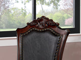 Picardy Brown Cherry/Black Side Chair from Furniture of America - Luna Furniture