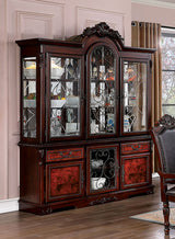 Picardy Brown Cherry Hutch & Buffet from Furniture of America - Luna Furniture