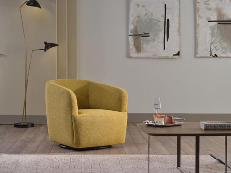 Picasso Oscar Mustard Swivel Chair from Bellona - Luna Furniture