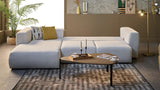 Picasso Oscar White LAF Chaise Sleeper Sectional from Bellona - Luna Furniture