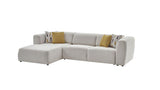 Picasso Oscar White LAF Chaise Sleeper Sectional from Bellona - Luna Furniture