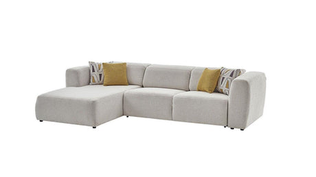 Picasso Oscar White LAF Chaise Sleeper Sectional from Bellona - Luna Furniture