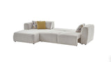 Picasso Oscar White LAF Chaise Sleeper Sectional from Bellona - Luna Furniture