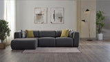 Picasso Oscar Gray LAF Chaise Sleeper Sectional from Bellona - Luna Furniture
