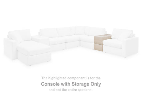 Pillar Peak Oyster Console with Storage from Ashley - Luna Furniture