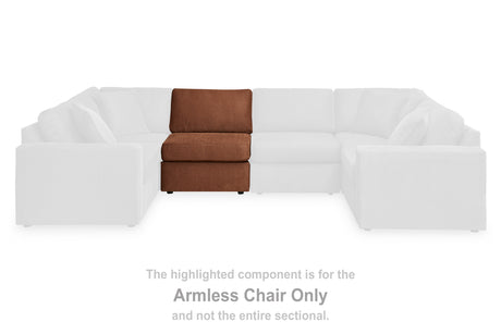 Pillar Peak Spice Armless Chair from Ashley - Luna Furniture