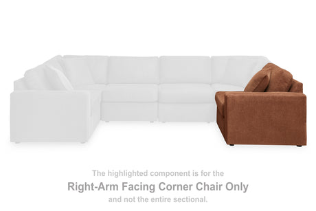 Pillar Peak Spice Right-Arm Facing Corner Chair from Ashley - Luna Furniture