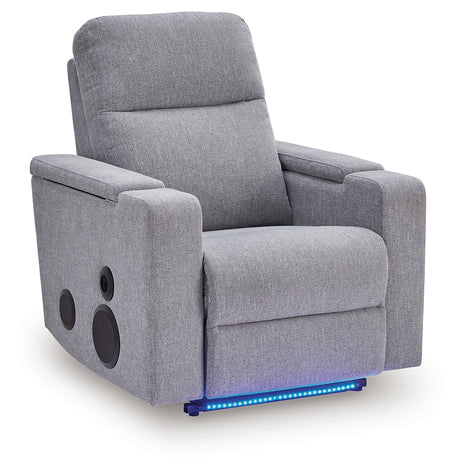 Pineland Pewter Power Glider Recliner with Audio System from Ashley - Luna Furniture