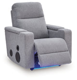 Pineland Pewter Power Glider Recliner with Audio System from Ashley Furniture - Luna Furniture