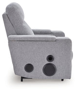 Pineland Pewter Power Glider Recliner with Audio System from Ashley Furniture - Luna Furniture