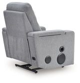 Pineland Pewter Power Glider Recliner with Audio System from Ashley Furniture - Luna Furniture