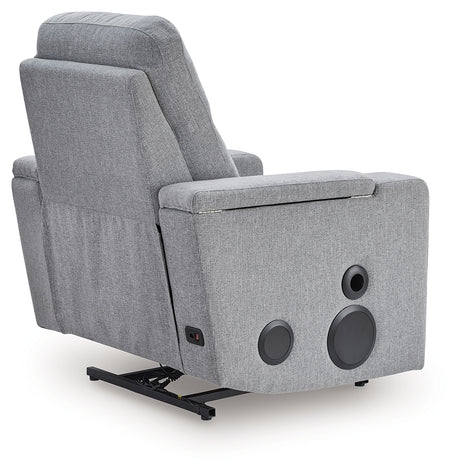 Pineland Pewter Power Glider Recliner with Audio System from Ashley - Luna Furniture