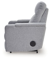 Pineland Pewter Power Glider Recliner with Audio System from Ashley Furniture - Luna Furniture