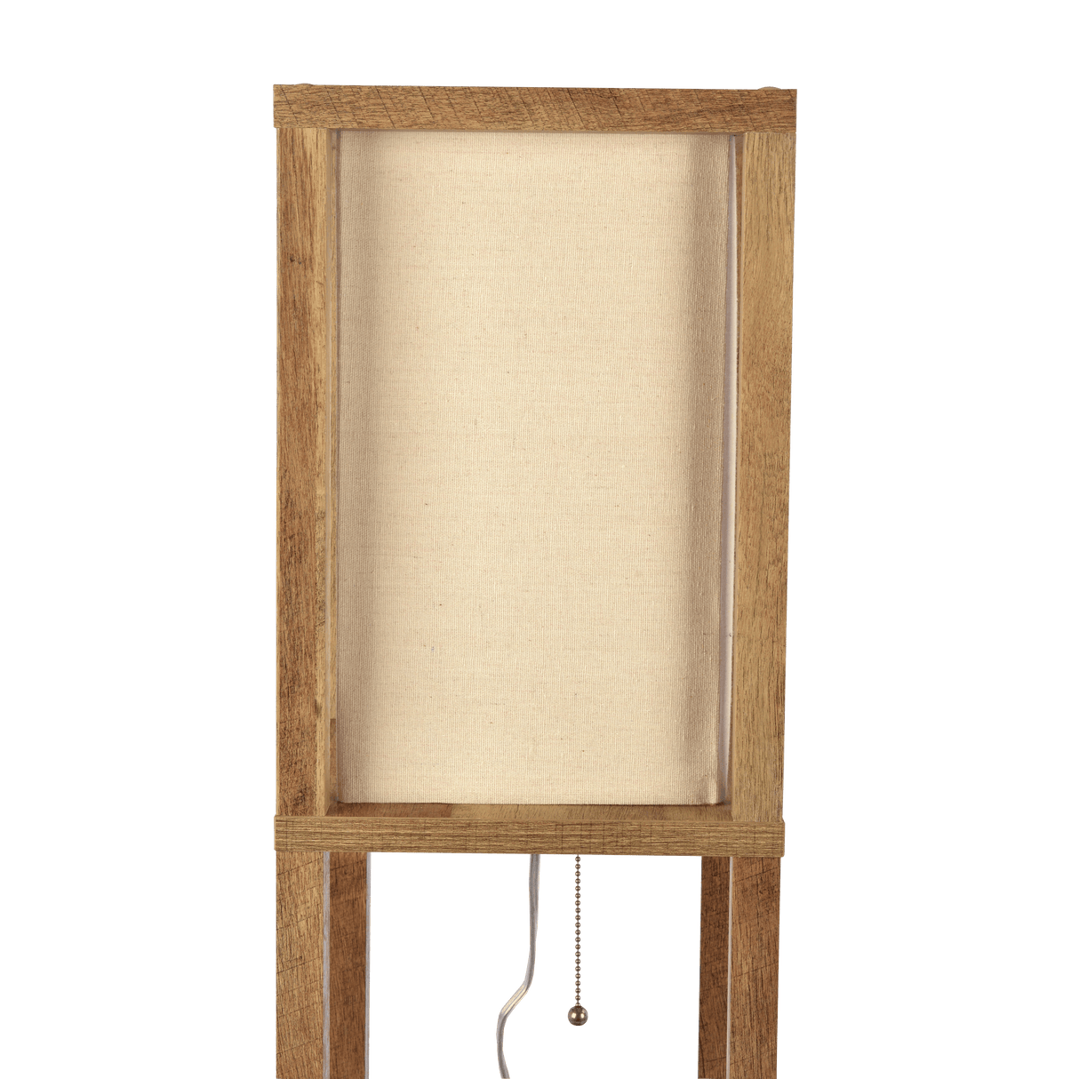 Pinnacle Shelf Floor Lamp For Bedroom/Living Room, Natural Wood with Long Shade from Midinmod - Luna Furniture