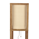 Pinnacle Shelf Floor Lamp For Bedroom/Living Room, Natural Wood with Long Shade from Midinmod - Luna Furniture