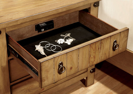 Pioneer Weathered Elm Night Stand from Furniture of America - Luna Furniture