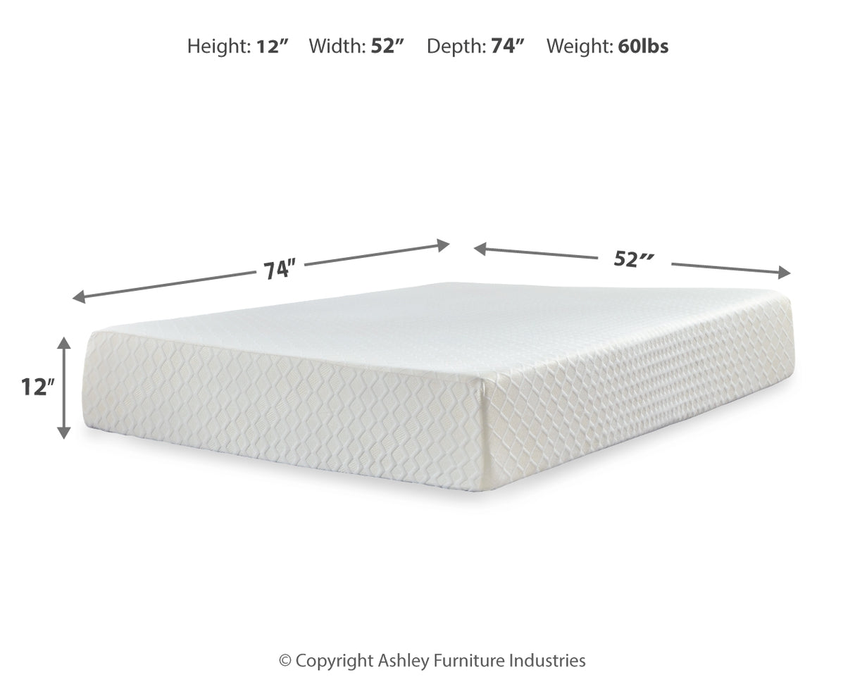 Piperton Full Platform Bed with Mattress in White from Ashley - Luna Furniture