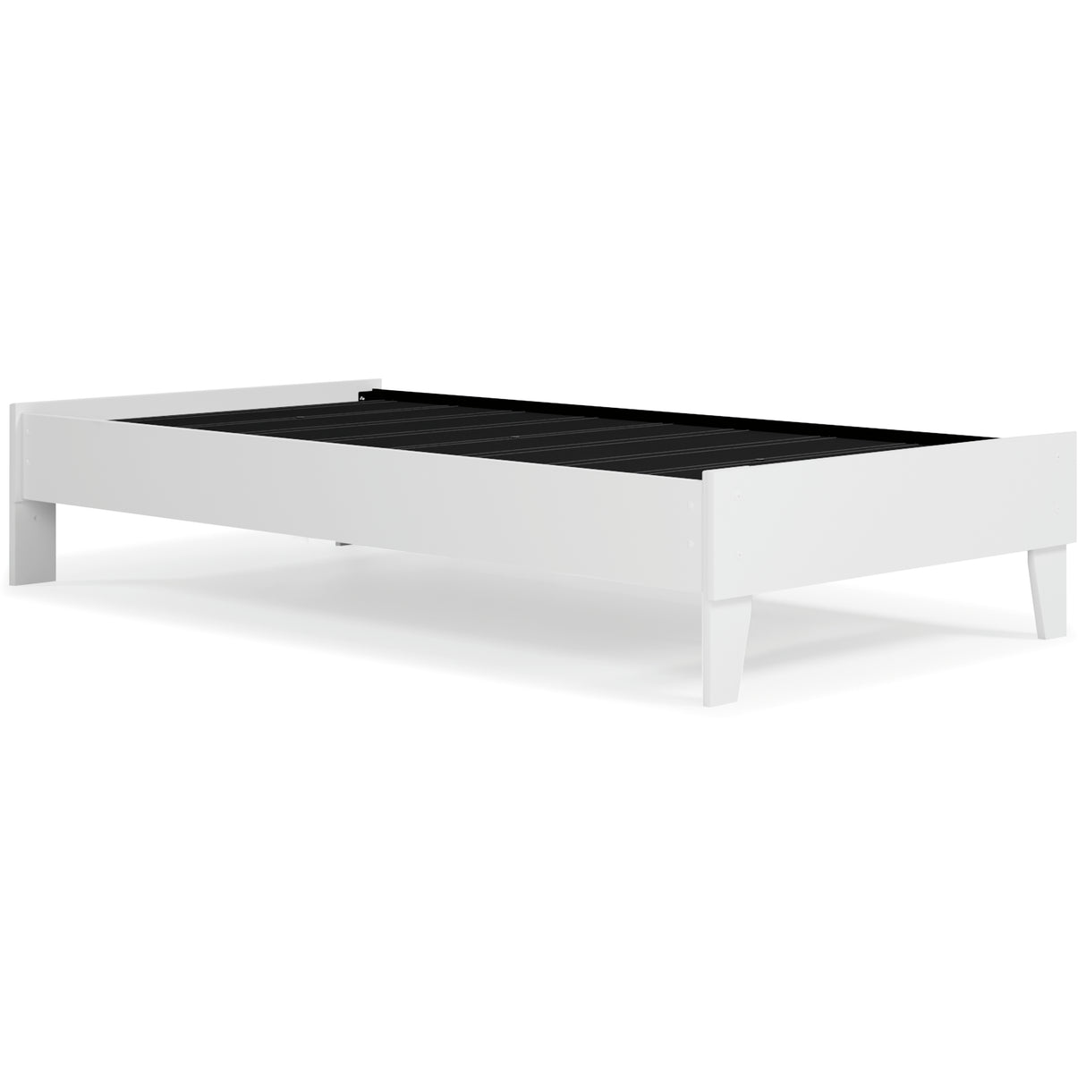 Piperton Twin Platform Bed with Mattress in White from Ashley Furniture - Luna Furniture