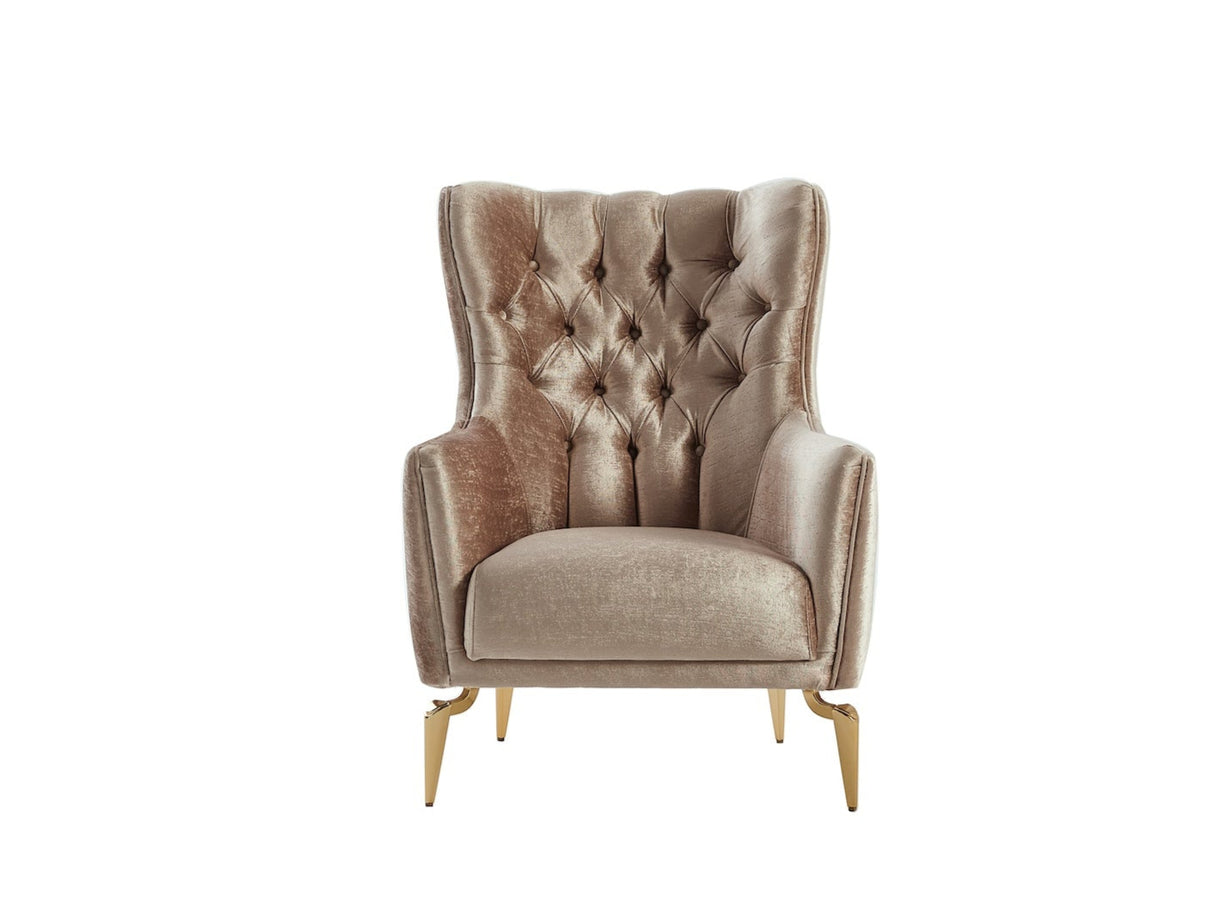 Plaza Lara Cream Accent Chair from Bellona - Luna Furniture