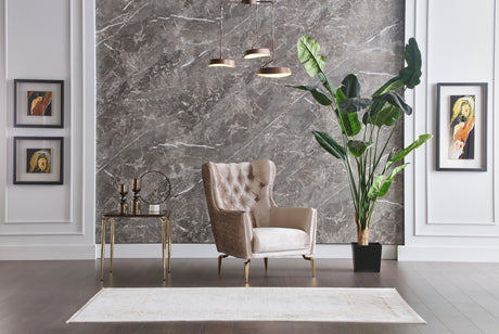 Plaza Lara Cream Accent Chair from Bellona - Luna Furniture