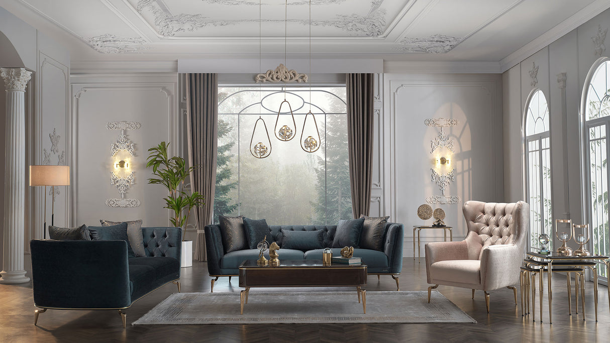 Plaza Lara Green Sofa from Bellona - Luna Furniture