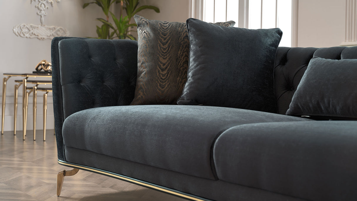 Plaza Lara Green Sofa from Bellona - Luna Furniture