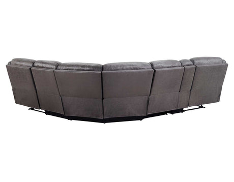 Plaza Smoked Gray 6-Piece Power Reclining Sectional from Steve Silver - Luna Furniture