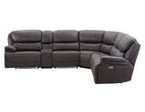 Plaza Smoked Gray 6-Piece Power Reclining Sectional from Steve Silver - Luna Furniture