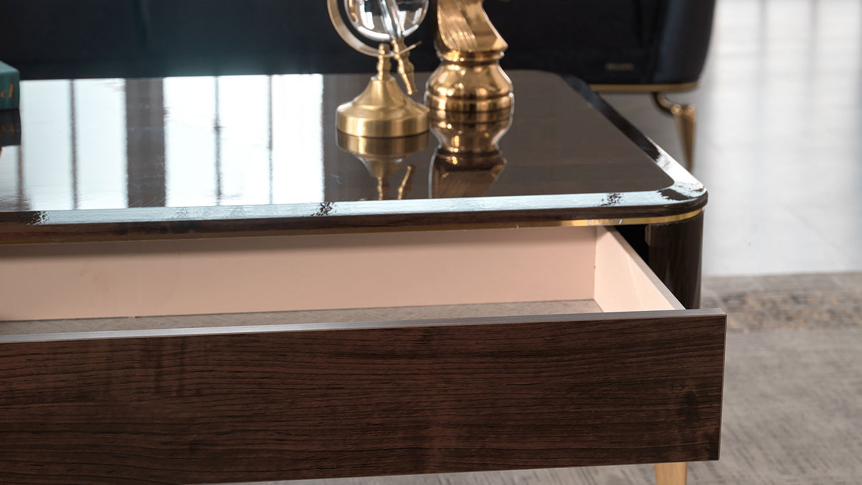 Plaza Walnut Coffee Table from Bellona - Luna Furniture