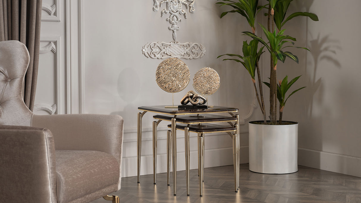 Plaza Walnut Nesting Table from Bellona - Luna Furniture