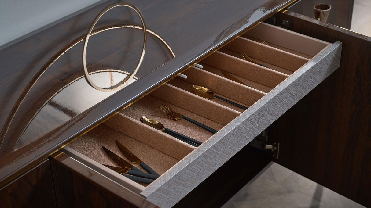 Plaza Walnut Console/Buffet from Bellona - Luna Furniture