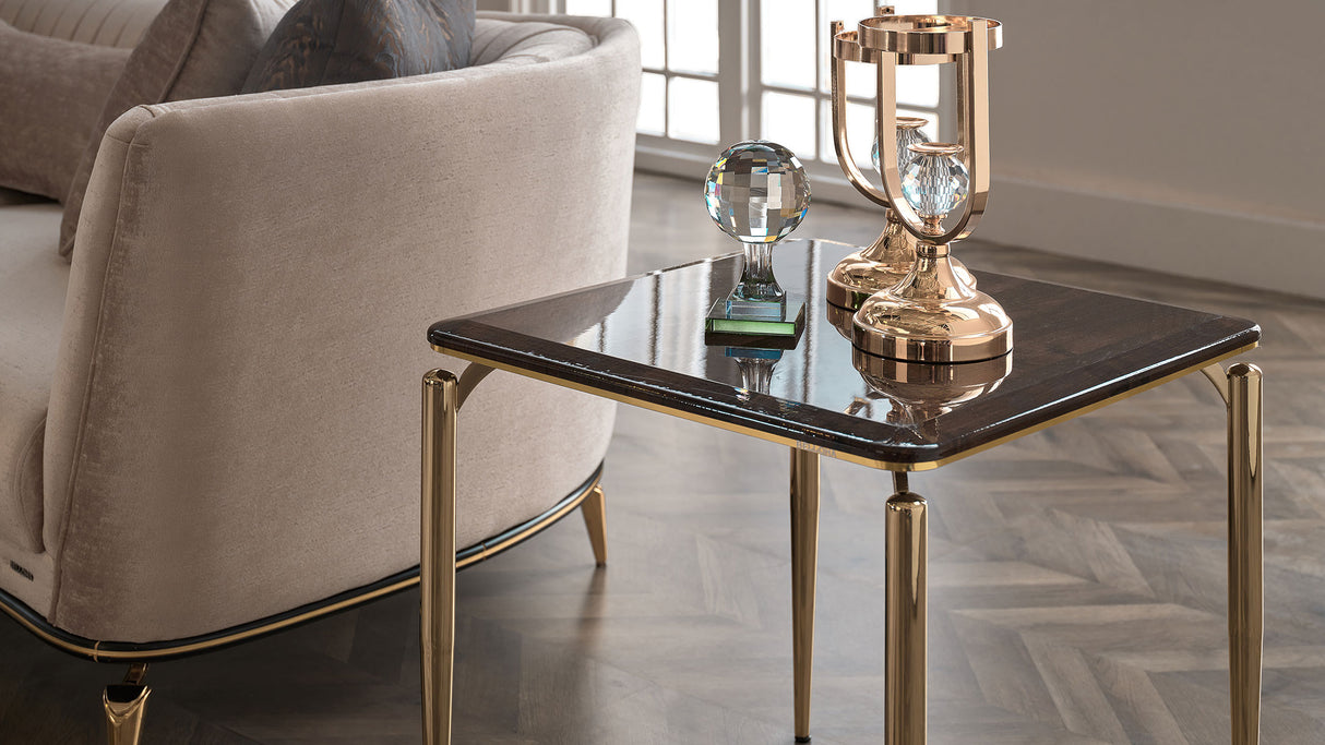 Plaza Walnut Side Table from Bellona - Luna Furniture