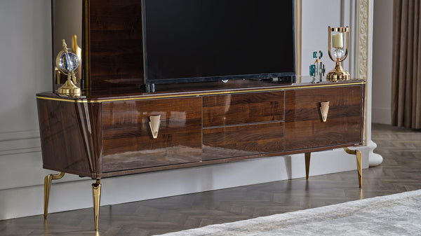 Plaza Walnut TV Stand