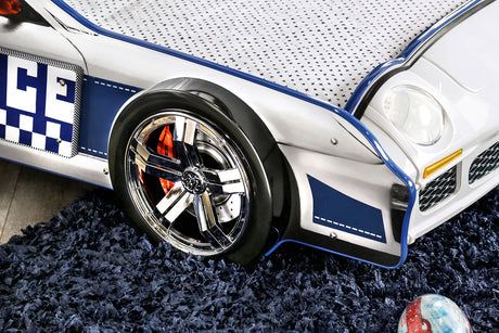 Poe White/Blue Twin Bed from Furniture of America - Luna Furniture