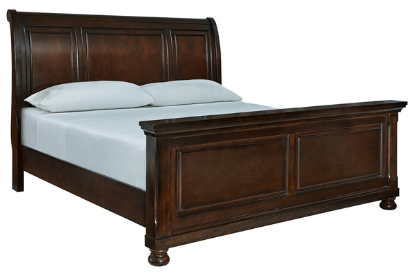 Porter Rustic Brown California King Sleigh Bed