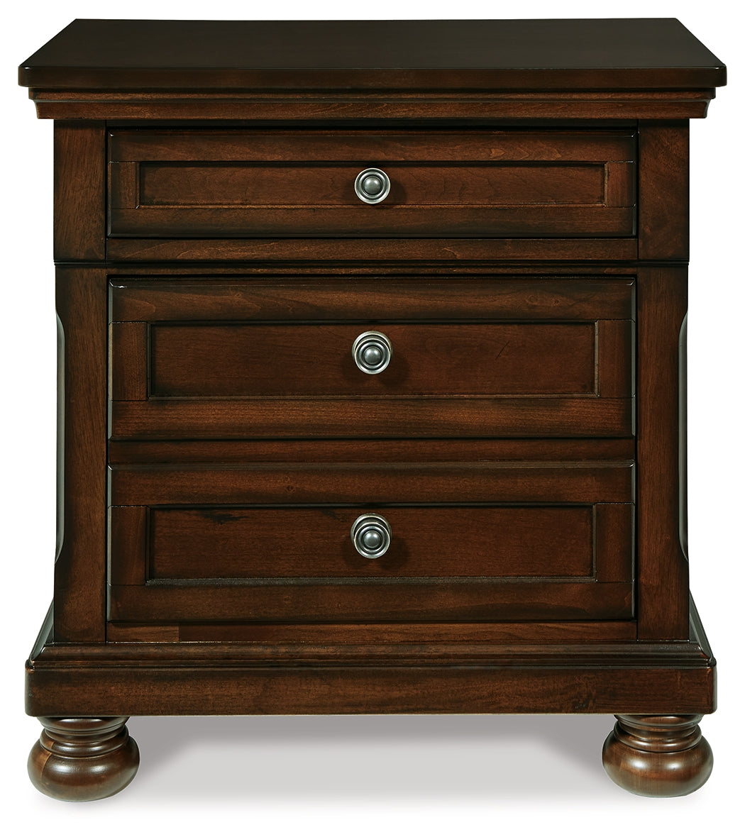 Porter Rustic Brown King Panel Bed, Chest and 2 Nightstands from Ashley Furniture - Luna Furniture