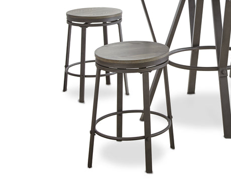 Portland 5 Piece 42-inch Round Counter Dining Set(Table & 4 Counter Stool’s) from Steve Silver - Luna Furniture