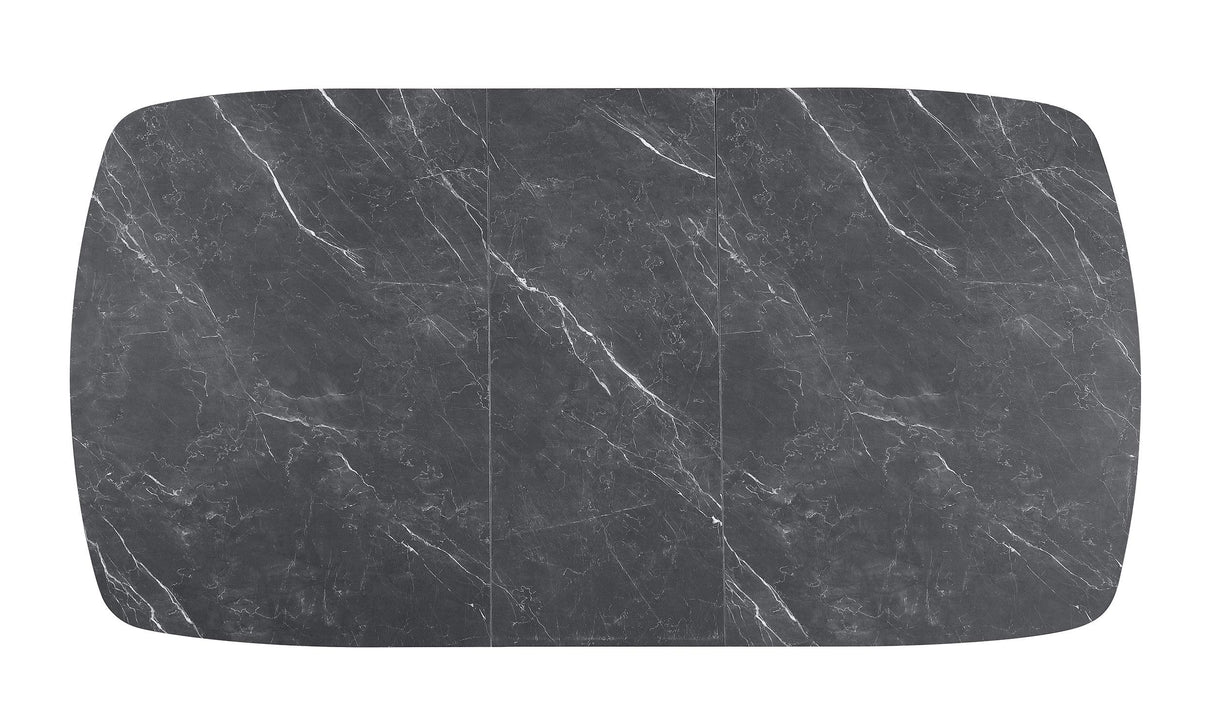 Potero Black Faux Marble Extendable Dining Table from Coaster - Luna Furniture