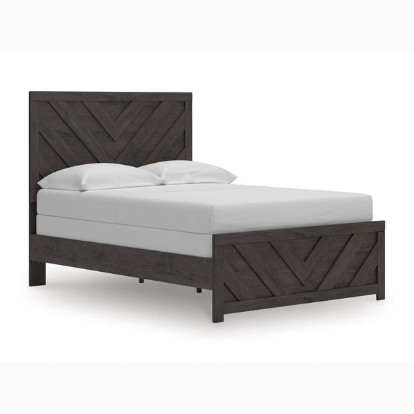 Prendonea Charcoal Full Panel Bed