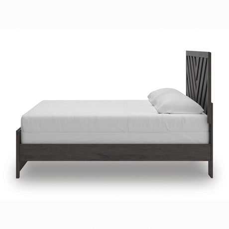 Prendonea Charcoal King Panel Bed from Ashley - Luna Furniture