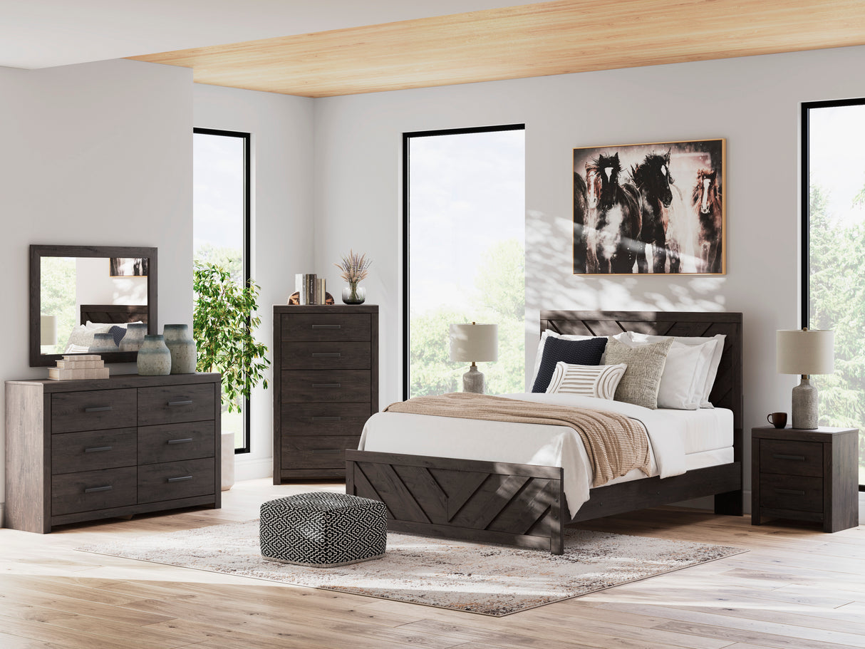 Prendonea Charcoal Panel Bedroom Set from Ashley - Luna Furniture