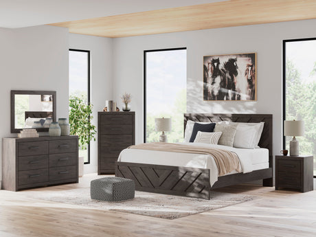 Prendonea Charcoal Panel Bedroom Set from Ashley - Luna Furniture