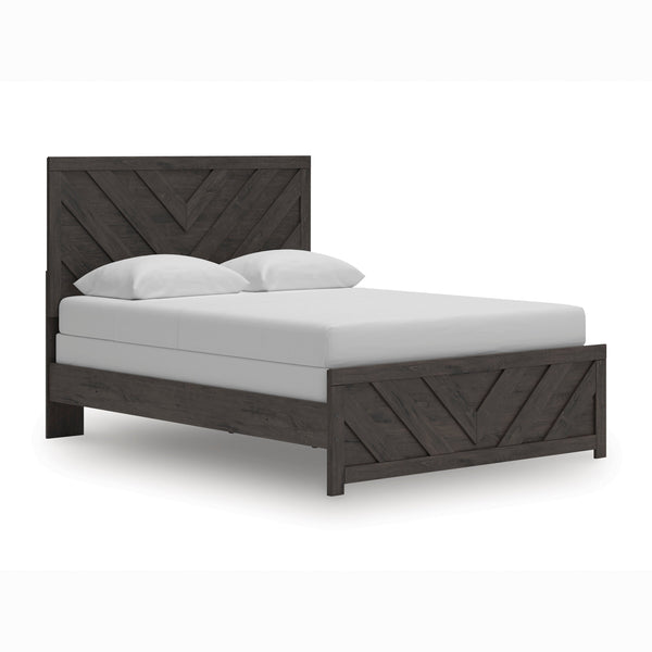 Prendonea Charcoal Queen Panel Bed