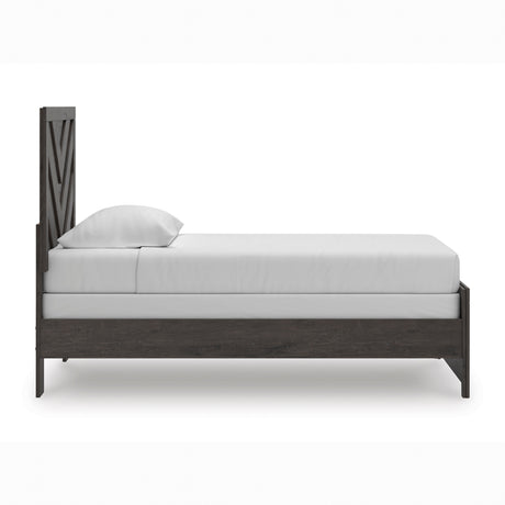 Prendonea Charcoal Twin Panel Bed from Ashley - Luna Furniture