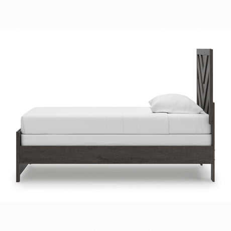 Prendonea Charcoal Twin Panel Bed from Ashley - Luna Furniture