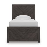 Prendonea Charcoal Twin Panel Bed from Ashley - Luna Furniture